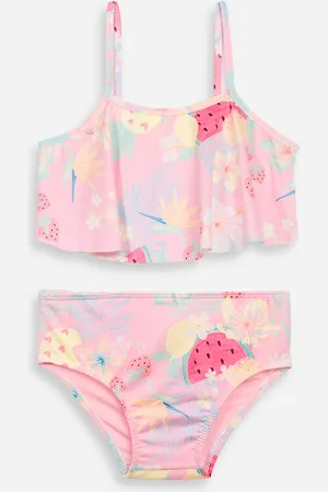 C&A Biquíni infantil decote quadrado floral
