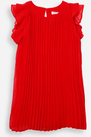 C&A Vestido plissado infantil com babados
