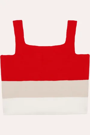 C&A Cropped de tricot infantil listrado