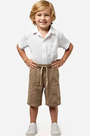 C&A Bermuda de sarja infantil com bolsos bege