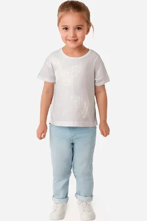 C&A Blusa de algodão infantil borboletas
