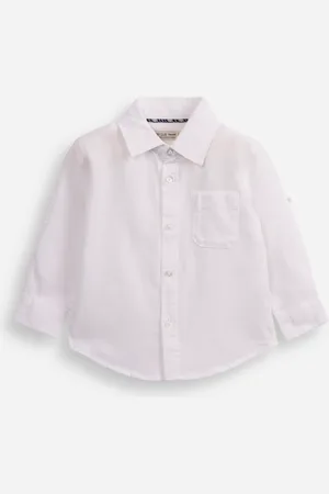 C&A Camisa de algodão infantil com martingale branca