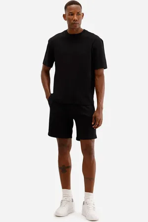 C&A Bermuda jogger masculina de moletom básica preta