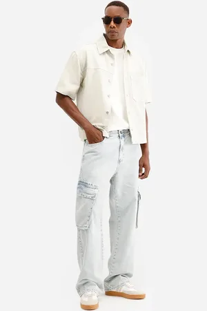 C&A Calça masculina cargo jeans azul