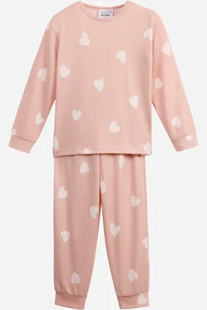 C&A Pijama longo infantil coração rosa