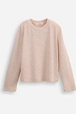 C&A Suéter de tricot infantil com strass bege
