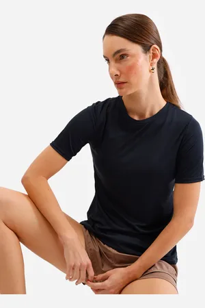 C&A Blusa feminina esportiva ace manga curta preta