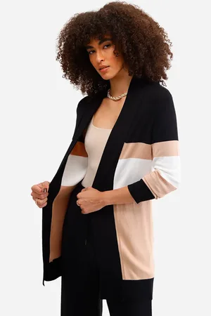 C&A Cardigan de tricô detalhe canelado bege