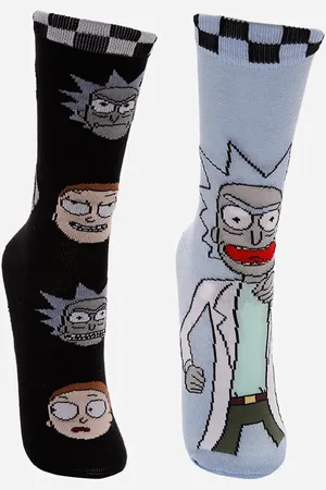 C&A Kit de 2 meias juvenis rick and morty colorida
