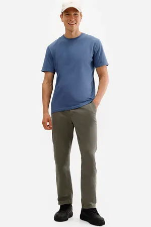C&A Calça chino reta casual de sarja masculina