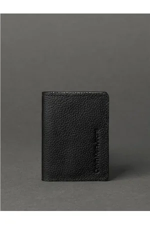 Calvin Klein Porta Cartão Masculino de Couro Jeans