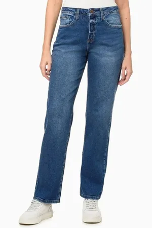 Calvin Klein Calça Jeans Feminina Straight 5 Pockets
