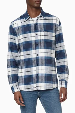 Calvin Klein Camisa Masculina Manga Longa Regular Navy Cross Jeans