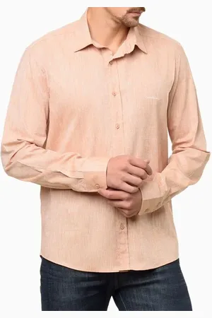Calvin Klein Camisa Masculina Cotton Linen Linho