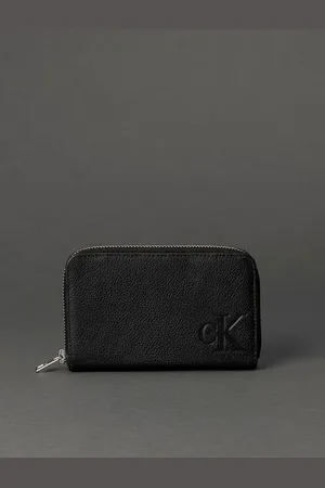 Calvin Klein Carteira Feminina Média Queima Jeans