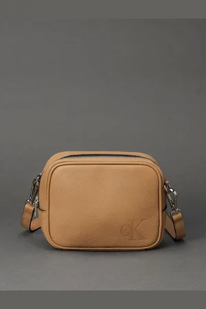 Calvin Klein Bolsa Feminina Câmera Bag Couro Jeans