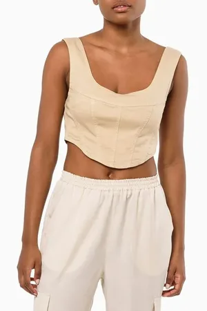 Calvin Klein Top Sarja Color Recortes Jeans