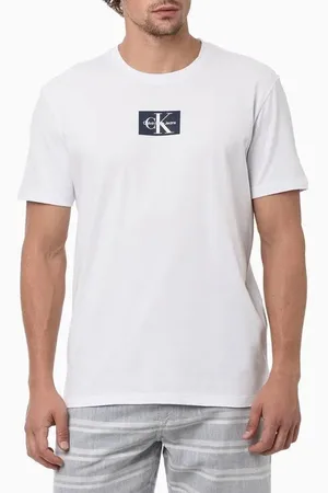 Calvin Klein Camiseta Manga Curta Jeans Re Issue Retangulo