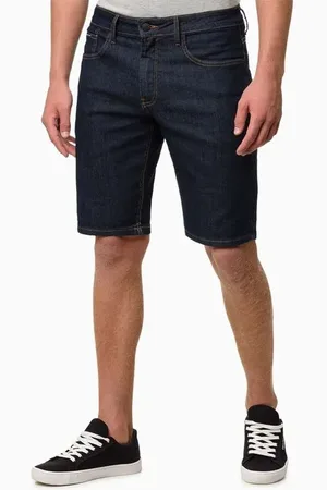 Calvin Klein Bermuda Jeans Masculina Com Stretch Barras Dobradas Jeans