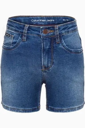 Calvin Klein Shorts Jeans Menina Mom Fili Duplo