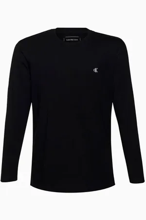 Calvin Klein Camiseta Menino Manga Longa Bordado Jeans