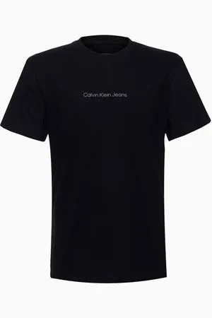Calvin Klein Camiseta Menino Logo Centralizado Jeans