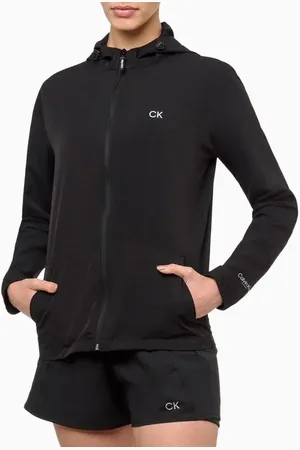 Calvin Klein Jaqueta Feminina Corta Vento Com Capuz Ck Sport