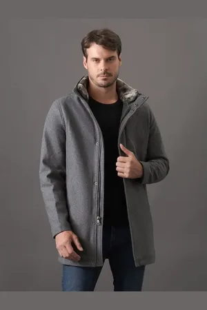 Calvin Klein Casaco Masculino Lã Alongado Jeans