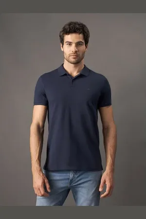 Calvin Klein Camisa Polo Masculina Básica Slim Sem Friso