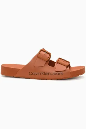 Calvin Klein Chinelo Feminino Slide Duas Fivelas Jeans