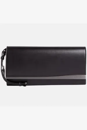 Calvin Klein Bolsa Feminina Clutch Borda em Metal