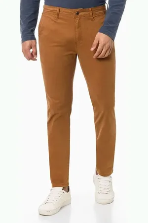 Calvin Klein Calça de Sarja Chino Masculina Skinny Com Stretch Cintura Baixa Color