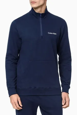 Calvin Klein Blusão Masculino Meio Zíper Modern Loungewear