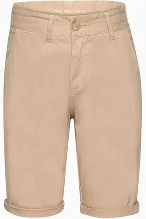 Calvin Klein Bermuda Infantil Color Chino Barra Virada