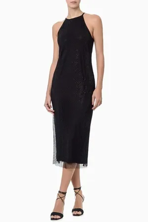 Calvin Klein Vestido Midi Com Brilho