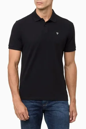 Calvin Klein Camisa Polo Masculina Básica Estampa Ômega Jeans