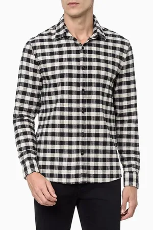 Calvin Klein Camisa Masculina Manga Longa Regular Classic Plaid Flannel Jeans