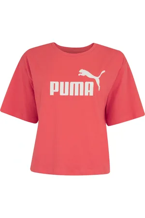 PUMA Blusa Cropped Feminina Manga Curta Ess N1 Logo Relaxed