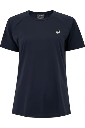 Asics Camiseta Feminina Manga Curta Emblema Racket UV 50 Anti-Odor