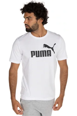 PUMA Camiseta Manga Curta Essentials Logo - Masculina