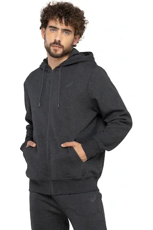Asics Jaqueta Masculina com Capuz Moletom Canguru Fleece
