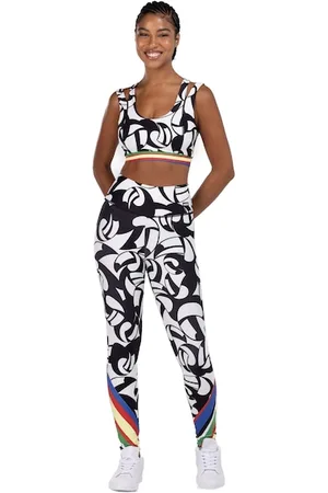 Gentleman Farmer Calça Legging Feminina Tucanada Recorte Média Compressão Cós Médio
