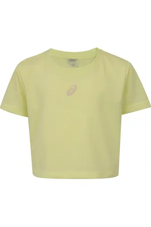 Asics Blusa Cropped Infantil Manga Curta
