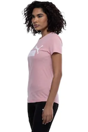 PUMA Camiseta Feminina Manga Curta ESS Tee Logo