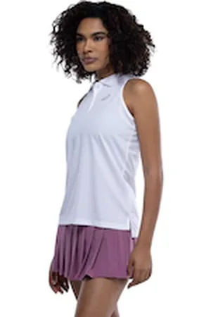 Asics Camisa Polo Regata Feminina Botões Anti Odor