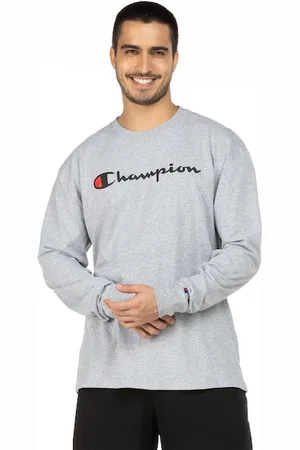 Champion Camiseta Manga Longa Masculina Gola Careca