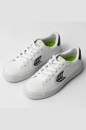 CARIUMA Tênis Salva White Leather Black Logo