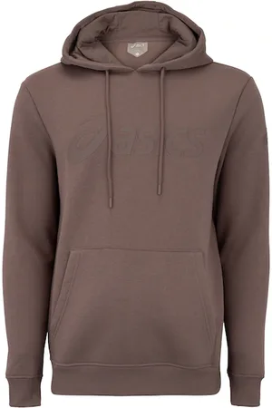 Asics Blusa de Moletom Masculina com Capuz Canguru Fechado Fleece