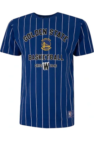 AmazonBasics Camiseta do Golden State Warriors Masculina White Stripes NB023