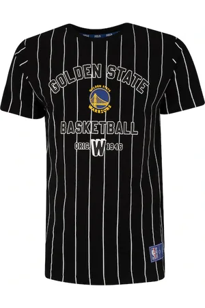 AmazonBasics Camiseta do Golden State Warriors Masculina White Stripes NB023